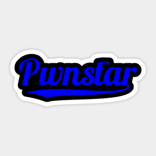 Pwnstar™ Royal Blue Baseball Swash 3 Sticker